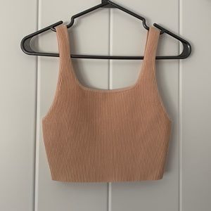 Aritzia sculpt knit cropped tank